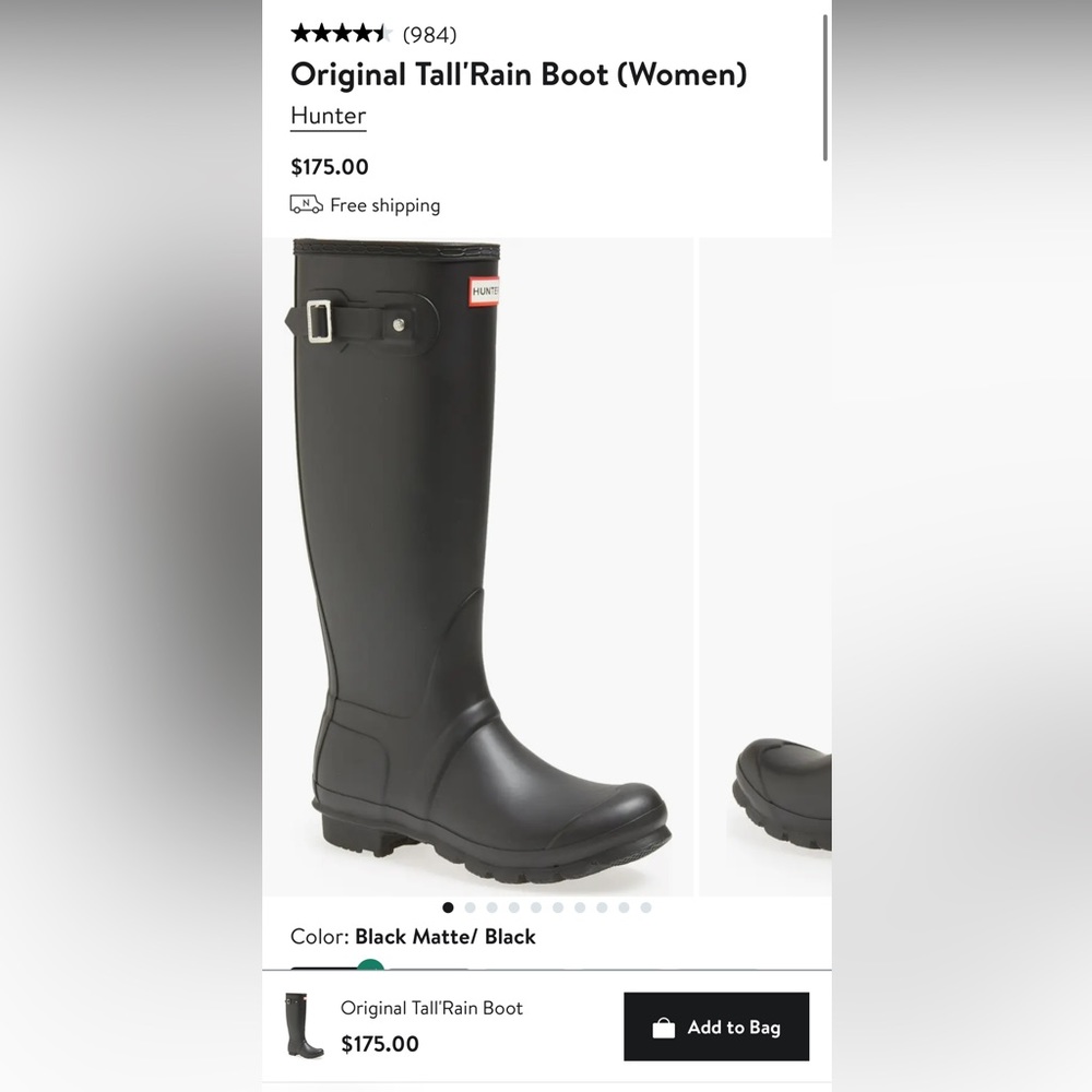 Hunter Rain Boot